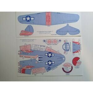 Airplane Toy Jack Armstrong Tru-Flite Model Of Curtis P-40 Flying Tiger GM 1944